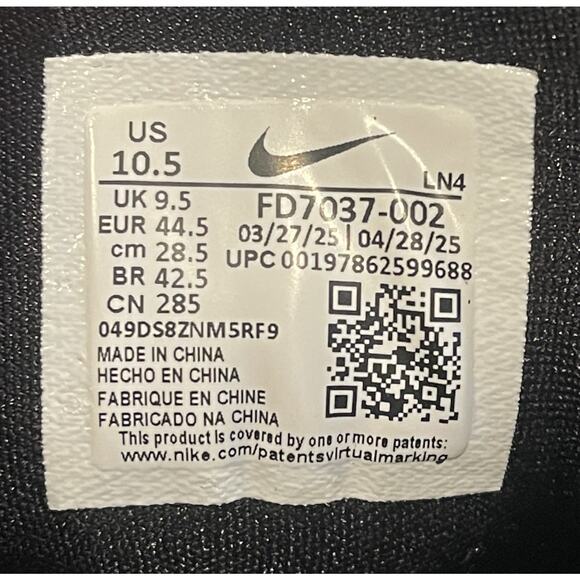 New Men’s 10.5 Nike Alpha Menace 4 Pro Football Cleats Black/Silver FD7037-002. - Picture 4 of 8